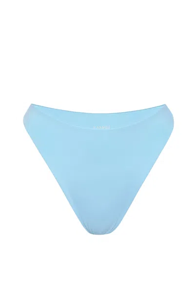 Kamari Swim Women's Blue Icey High Waisted Bikini Bottoms