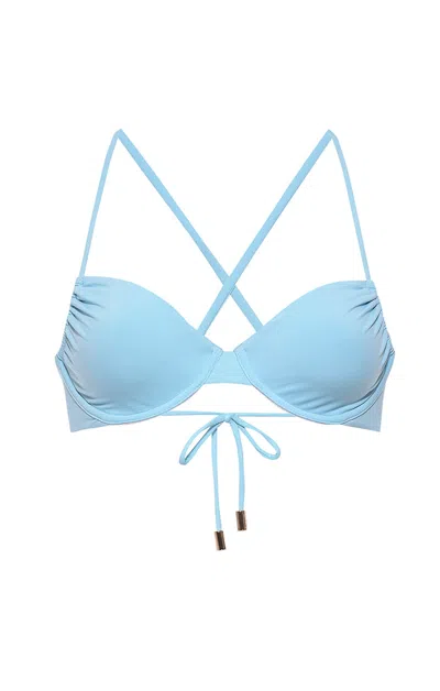 Kamari Swim Women's Blue Icey Underwire Bikini Top