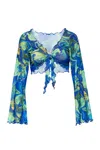 Kamari Swim Women's Blue Skye Mesh Top In Blue