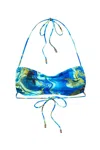 Kamari Swim Women's Blue Skye Scoop Bikini Top In Blue
