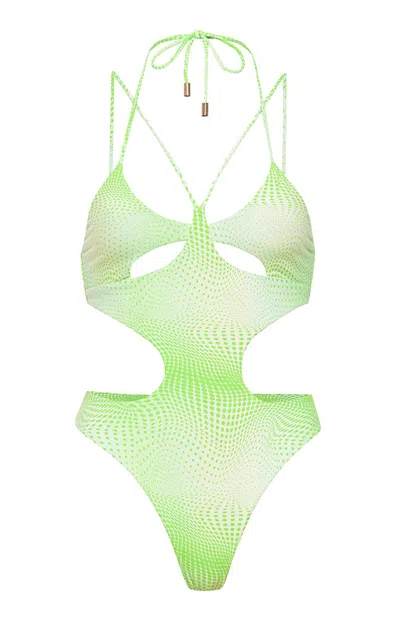Kamari Swim Women's Green Clover Halter Neck One Piece