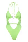Kamari Swim Women's Green Limon Criss Cross One Piece In Green
