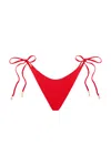 Kamari Swim Women's Red Margo Tie Bottoms- Cherry
