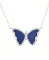 Kamaria Butterfly Necklace With Blue Lapis In 14k Gold Plated Sterling Silver