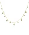 Kamaria Drops Of Spring Necklace With Lab-grown Opal In 14k Gold Plated Sterling Silver In Gold