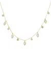 Kamaria Drops Of Spring Necklace With Lab-grown Opal In 14k Gold Plated Sterling Silver In Gold