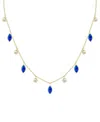 Kamaria Drops Of Spring Necklace With Lab-grown Opal In 14k Gold Plated Sterling Silver In Gold