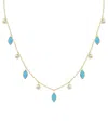 Kamaria Drops Of Spring Necklace With Lab-grown Opal In 14k Gold Plated Sterling Silver In Gold