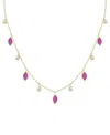 Kamaria Drops Of Spring Necklace With Lab-grown Opal In 14k Gold Plated Sterling Silver In Gold