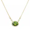 Kamaria Women's Aura Tourmaline Drop Necklace - Green In Green
