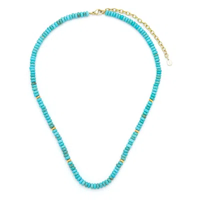 Kamaria Women's Blue Charis Medium Gemstone Necklace - Turquoise