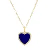 Kamaria Women's Blue Lapis Heart Necklace With Diamonds In Gold