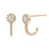 Kamaria Women's Circle Diamond Huggies - Rose Gold In Gold