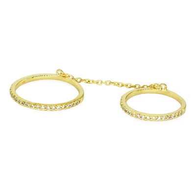 Kamaria Women's Double Chain Ring - Gold