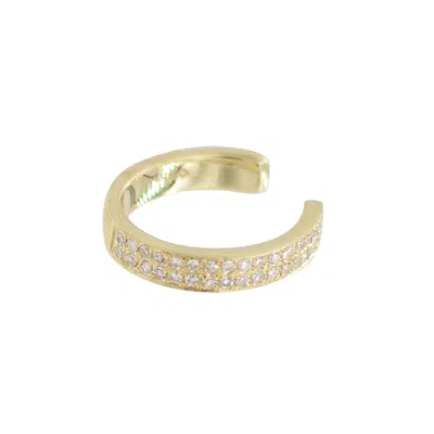 Kamaria Women's Double Row Diamond Ear Cuff In Gold