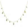 Kamaria Drops Of Spring Necklace With Lab-grown Opal In 14k Gold Plated Sterling Silver In Multi