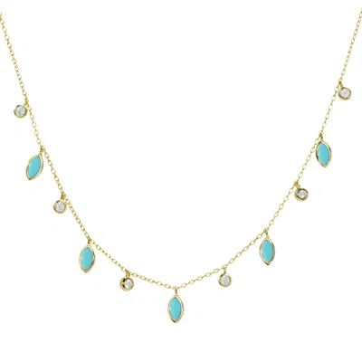 Kamaria Women's Drops Of Spring In Turquoise - Blue