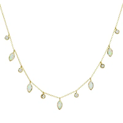 Kamaria Women's Drops Of Spring White In Gold