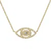 Kamaria Women's Evil Eye Crystal Necklace Gold In Gold
