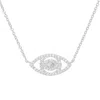 Kamaria Women's Evil Eye Crystal Necklace Silver In Silver