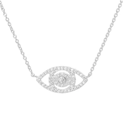 Kamaria Women's Evil Eye Crystal Necklace Silver
