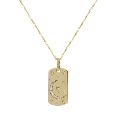 Kamaria Women's Gold Celestial Dogtag