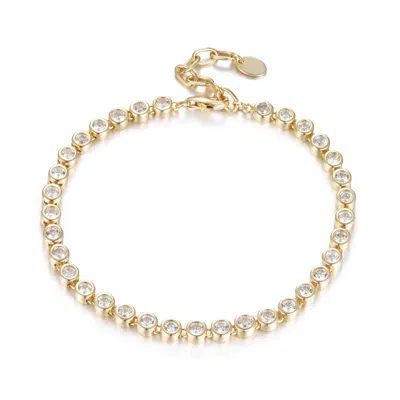 Kamaria Women's Gold Classic Bezel Tennis Bracelet