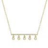 Kamaria Women's Gold Diamond Bar With Drops In Gold