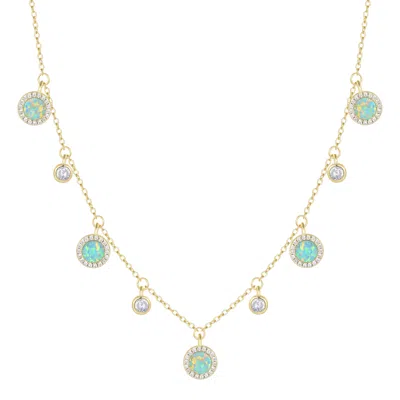 Kamaria Women's Gold Drops Of Jupiter Opal Necklace