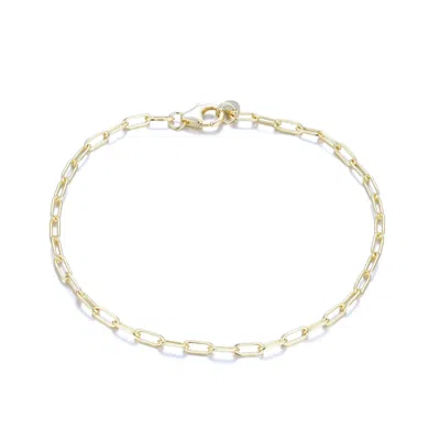 Kamaria Women's Gold Mini Paperclip Link Chain Bracelet