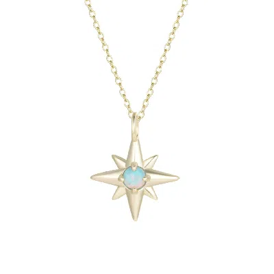 Kamaria Women's Gold Opal Star Charm Necklace