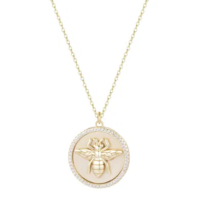 Kamaria Women's Gold Queen Bee Medallion Necklace