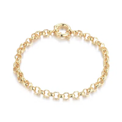 Kamaria Women's Gold Rolo Link Chain Bracelet