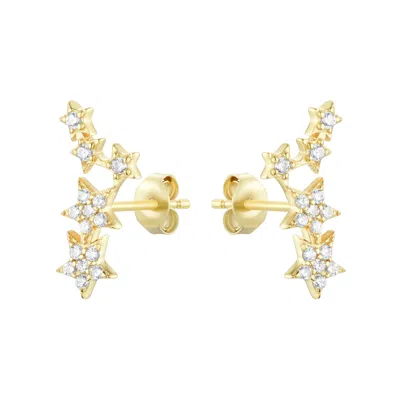 Kamaria Women's Gold Starry Night Constellation Stud Earrings