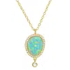 Kamaria Women's Johari Necklace - Green Opal In Gold