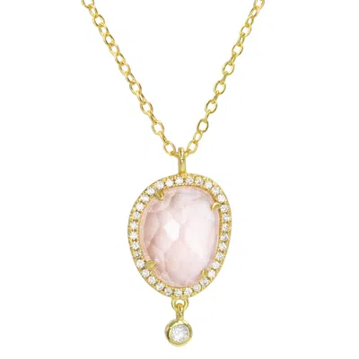 Kamaria Women's Johari Necklace - Morganite Pink In Gold