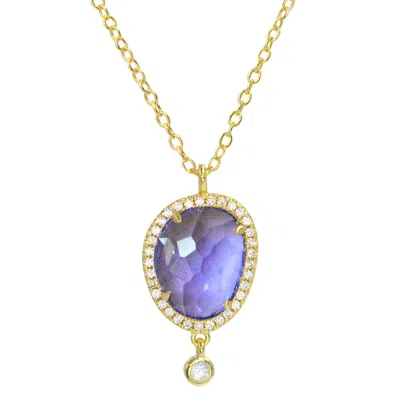 Kamaria Women's Johari Necklace - Tanzanite Purple In Gold