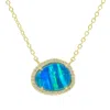 Kamaria Women's Kokoto Necklace - Blue Opal In Gold