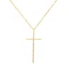 Kamaria Women's Large Diamond Cross Necklace In 14k Gold