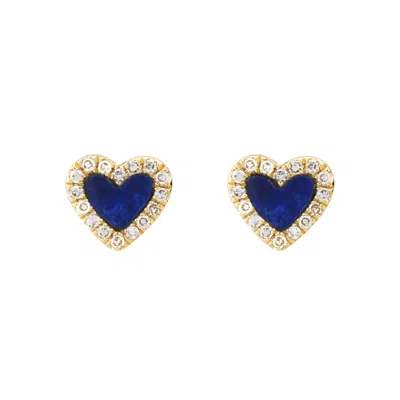Kamaria Women's Mini Diamond & Blue Lapis Stud Earrings
