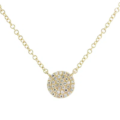 Kamaria Women's Mini Diamond Pave Disk Necklace In Gold