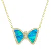 Kamaria Women's Mini Opal Butterfly Blue In Blue