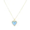 Kamaria Women's Blue Turquoise Heart Necklace In Blue