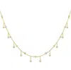Kamaria Women's Neutrals / Gold Rain Drop Choker Necklace With Crystals In Gold