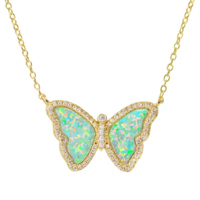 Kamaria Women's Opal Butterfly - Green In Gold