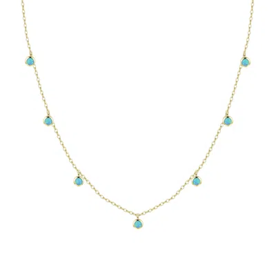Kamaria Women's Opal Dew Drops Reversible Layering Necklace - Blue
