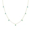 Kamaria Women's Opal Dew Drops Reversible Layering Necklace - Blue Green In Blue