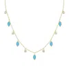 Kamaria Women's Drops Of Spring In Turquoise - Blue In Blue