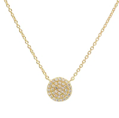 Kamaria Women's Pave Disk Necklace - Gold