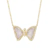 Kamaria Women's Pink / Purple Mini Pink Amethyst Butterfly Necklace With Diamonds